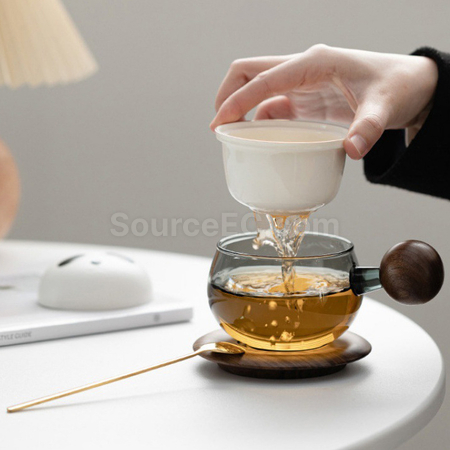 客製化熊貓玻璃杯禮品