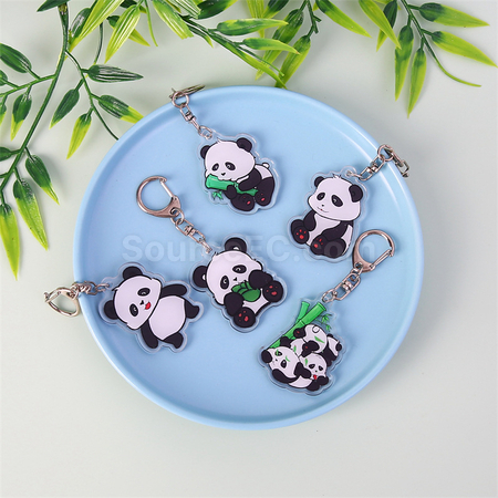 客製化熊貓壓克力鑰匙扣禮品