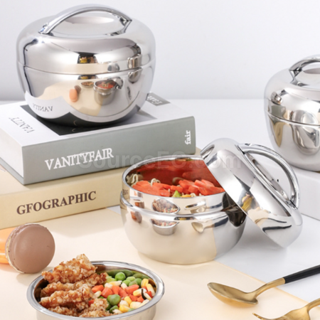 客製化不鏽鋼蘋果型飯盒禮品