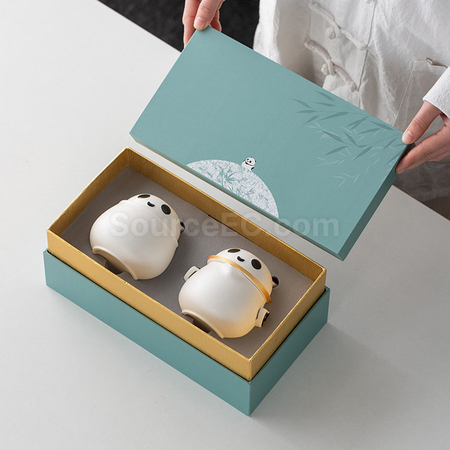 客製化熊貓便攜旅行茶具禮品