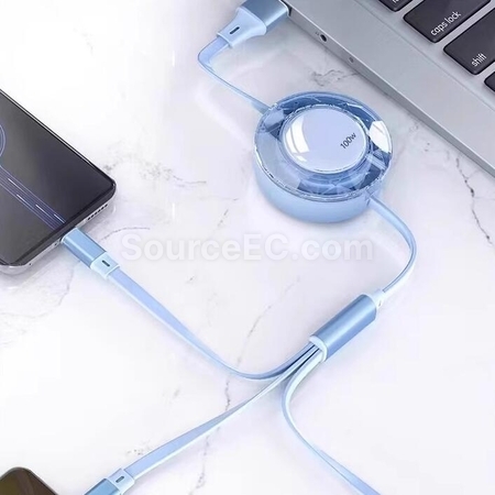 客製化66W超級快充一拖三充電線禮品