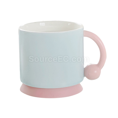 客製化矽膠底防滑陶瓷杯禮品