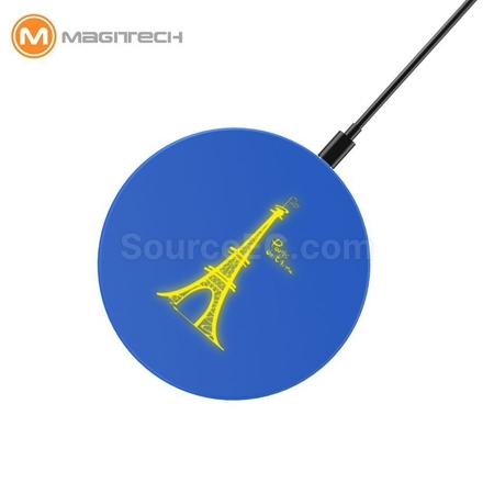 客製化超薄發光logo手機無線充電器禮品