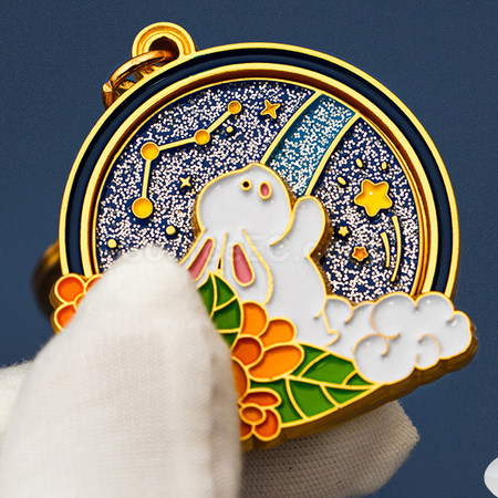 客製化望月兔鑰匙扣禮品
