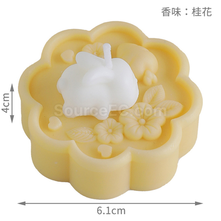 客製化趴趴兔中秋月餅造型香氛蠟燭禮盒禮品