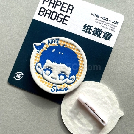客製化異形活板綿紙徽章定製禮品