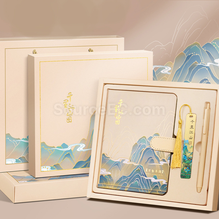 客製化記事本+書簽+廣告筆套裝禮品