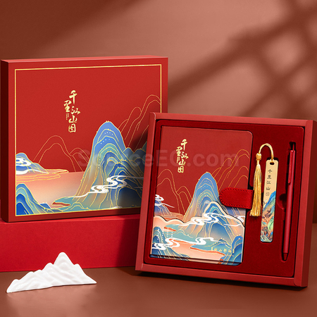 客製化記事本+書簽+廣告筆套裝禮品