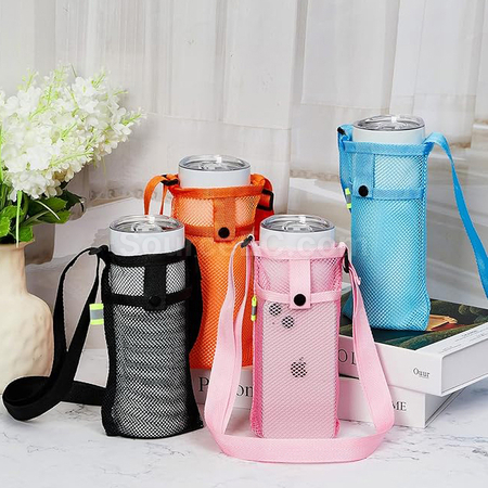 客製化便攜網格斜背水壺背袋禮品