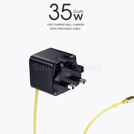 客製化迷你充電頭自帶伸縮線type-c禮品