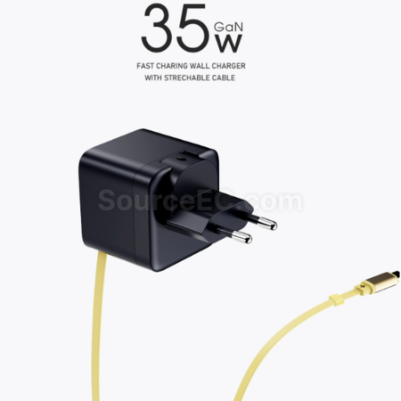 客製化迷你充電頭自帶伸縮線type-c禮品