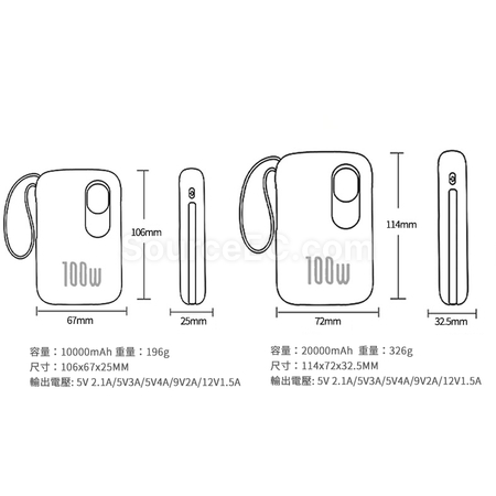 客製化自帶線快充行動電源禮品