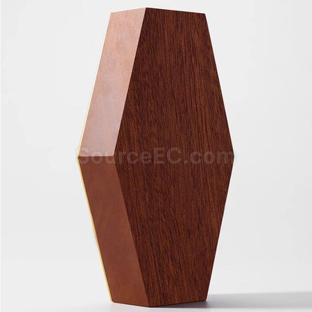 客製化六邊形木質金屬獎座禮品