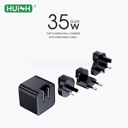 客製化迷你充電頭自帶伸縮線type-c禮品