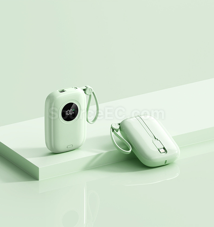 客製化便攜式自帶線手提快充移動電源禮品