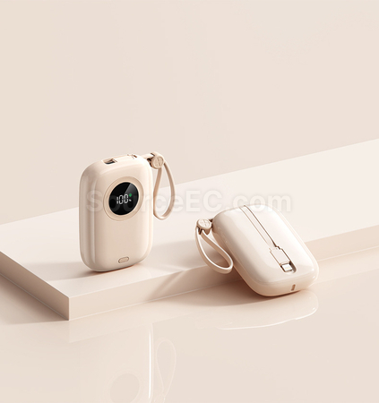 客製化便攜式自帶線手提快充移動電源禮品