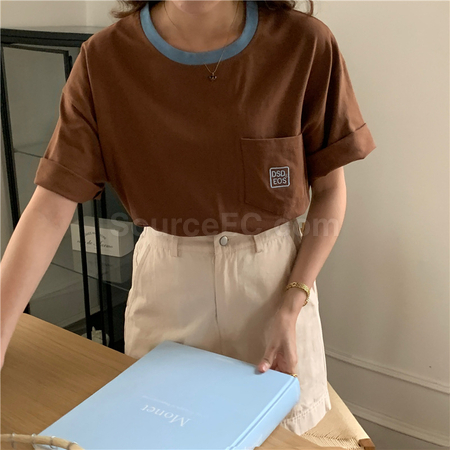 客製化撞色口袋機能T恤禮品