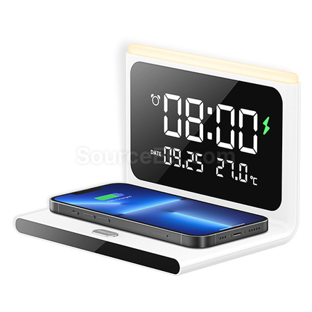 客製化無線充電鬧鐘溫控時間鬧鈴禮品