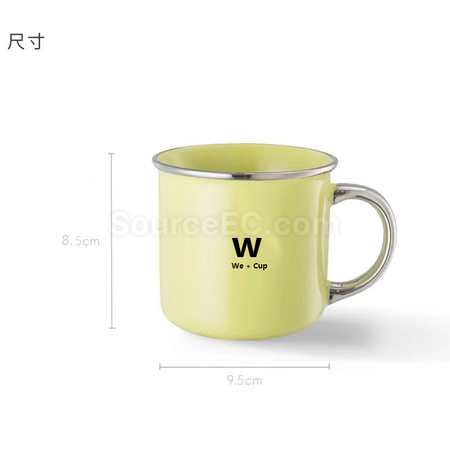 客製化銀邊復古陶瓷杯禮品