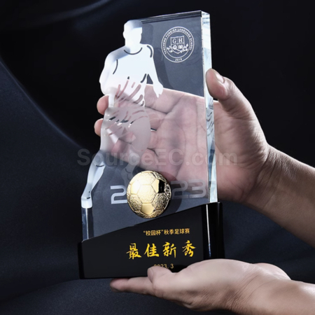 客製化足球比賽冠軍獎座禮品