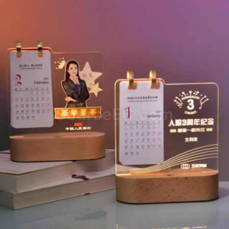 客製化創意發光小夜燈檯曆獎座禮品