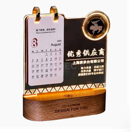 客製化創意發光小夜燈檯曆獎座禮品