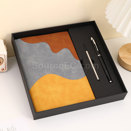 客製化PU軟皮筆記簿文具套裝禮品