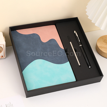 客製化PU軟皮筆記簿文具套裝禮品