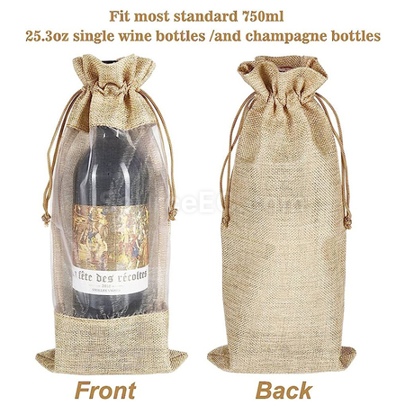 客製化開窗麻布抽繩束口袋禮品