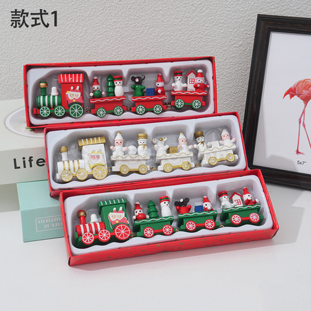 客製化聖誕小火車桌面擺件禮品