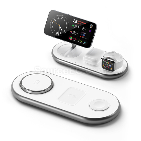 客製化折疊磁吸三合一無線充電器禮品
