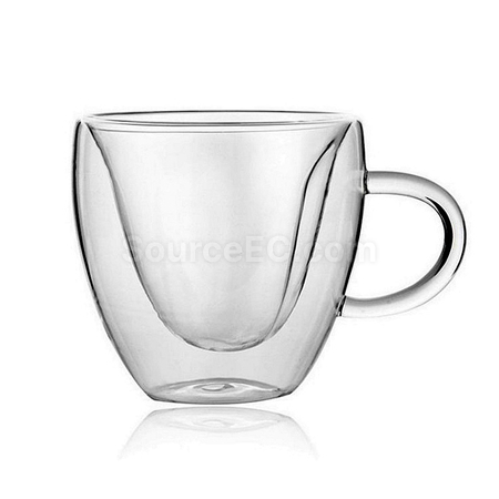 客製化心形雙層玻璃杯禮品