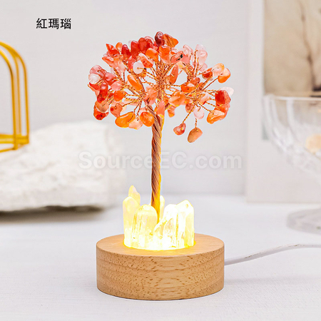 客製化水晶發財樹小夜燈禮品