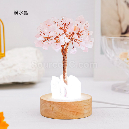 客製化水晶發財樹小夜燈禮品