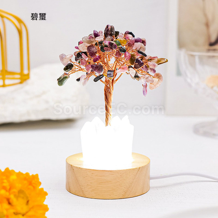 客製化水晶發財樹小夜燈禮品