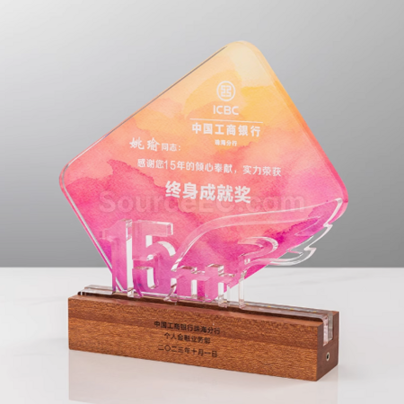 客製化水晶金屬實木獎座禮品