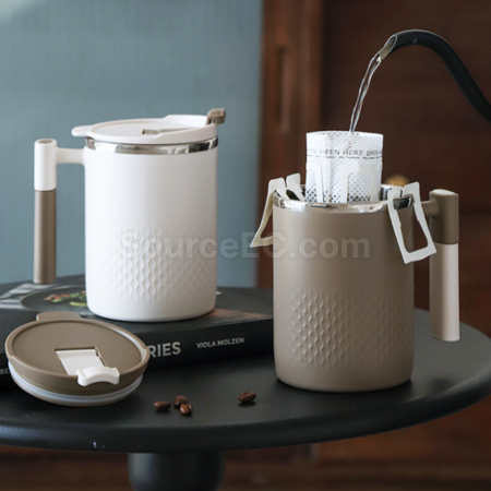 客製化304不銹鋼馬克杯帶茶漏禮品