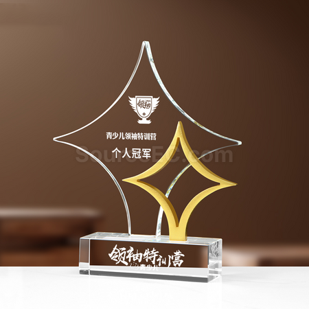 客製化菱形水晶獎座禮品