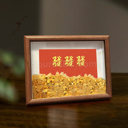 客製化創意算盤金元寶相框禮品