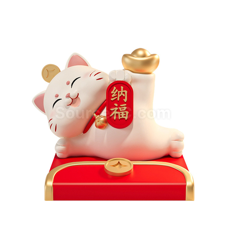 客製化卡通招財貓手機支架禮品