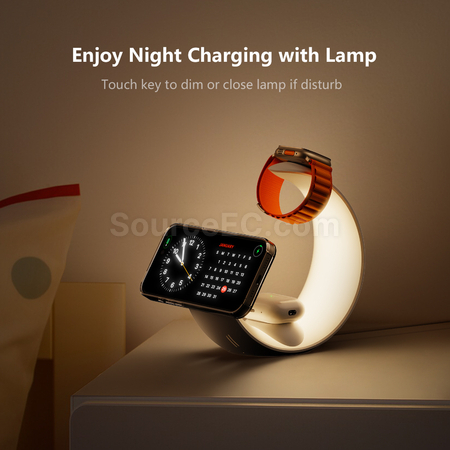客製化月亮磁吸三合一無線移動電源小夜燈禮品