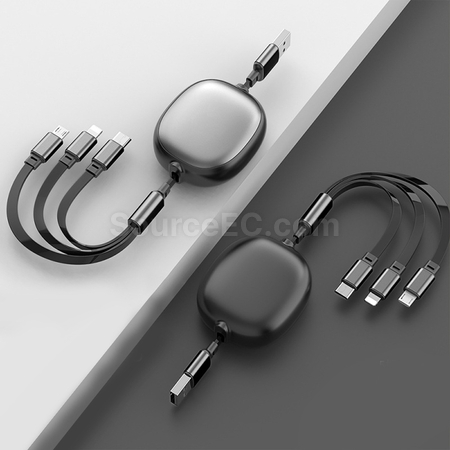 客製化三合一伸縮快充數據線禮品