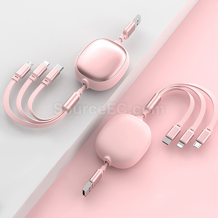客製化三合一伸縮快充數據線禮品