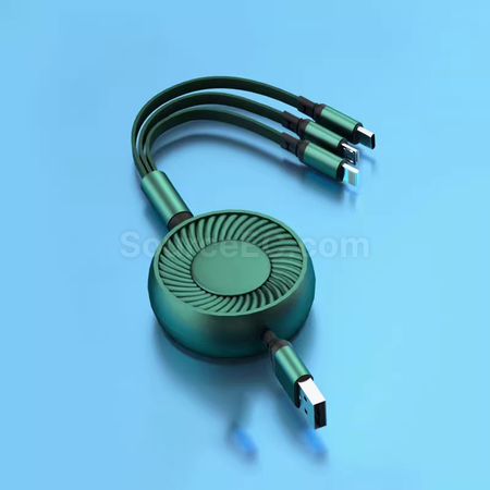 客製化一拖三伸縮充電線禮品