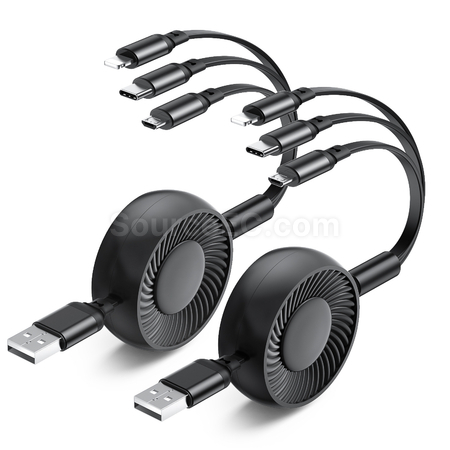 客製化一拖三伸縮充電線禮品