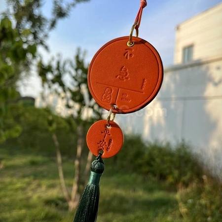 客製化牛皮平安掛件禮品
