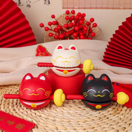 客製化招財貓木魚禮品