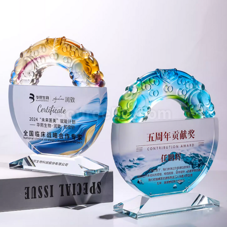 客製化琉璃水晶獎座禮品
