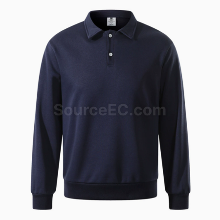 客製化加厚純色polo長袖禮品