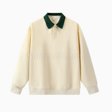 客製化拼色polo長袖禮品